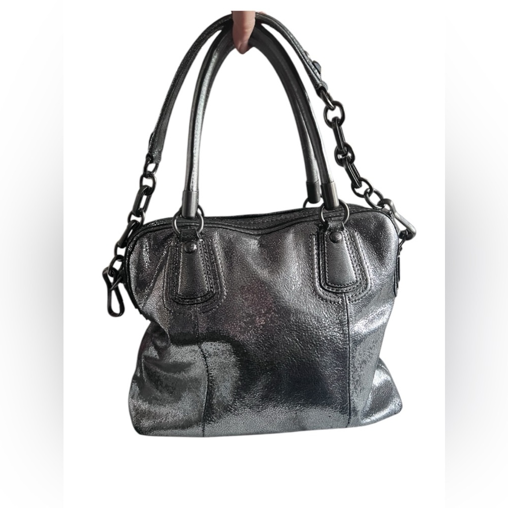 Coach Metallic Studded Shoulder Bag - Picture 2 of 7